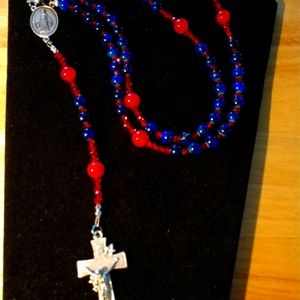 😀 ROSARY Handmade MIRACULOUS CRUCIFIX   36"